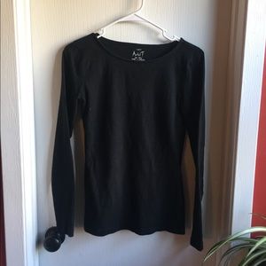 J. Crew Classic Fit Black Long Sleeve Tee